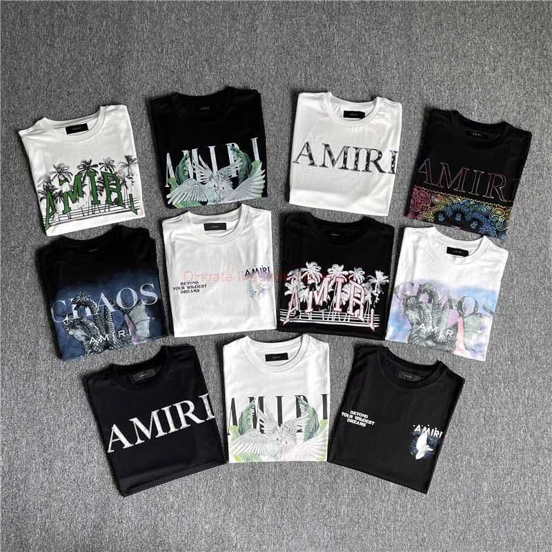 

Designer Fashion Clothing Amires Tees Am Tshirt Correct Edition Amies High Street Fashion Loose Washed Old Fashion Round Neck Cotton Short Sleeve Tshirt Luxury Casu, Beige