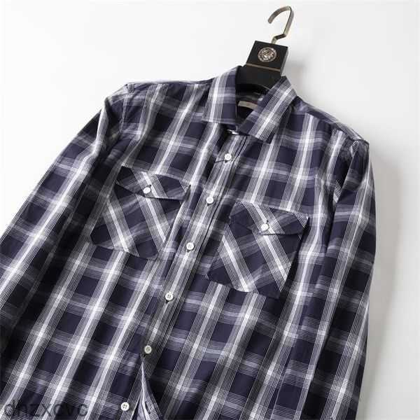 

Business Fashion Casual Classic bberry Sleeve Shirt Brands Men Spring Slim Fit chemises marque Clothing stylist luxury AA Clothes M- V8VC, 22