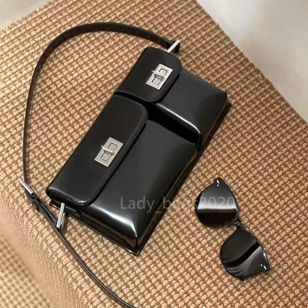 

Luxury Billy Bag Hobo Handbag Cowhide Twin One-shoulder Latch Designer Baguette Armpit Slung Underarm Women Purses Capacity Tote Evening Shoulder Crossbody Bags, Black