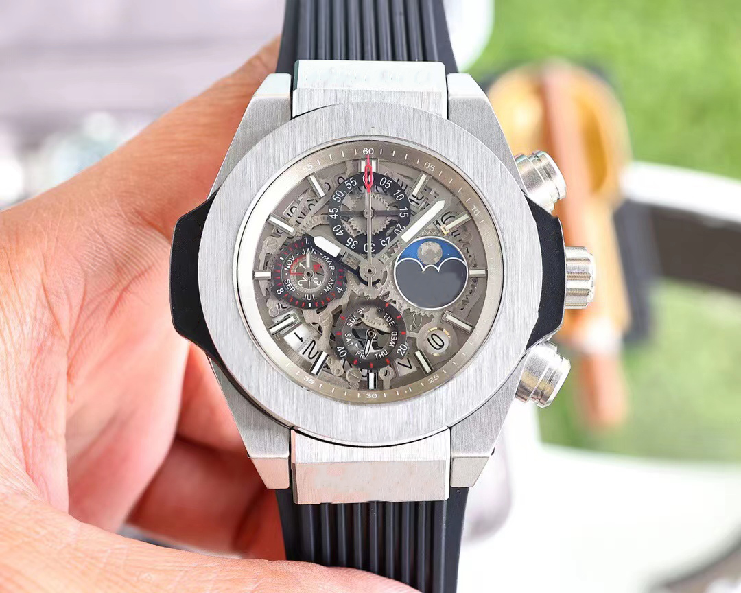 

Men's Watch Soft Rubber Band Sporty Japanese VK Quartz Timing Code Watch Luxury Top Class, Lavender