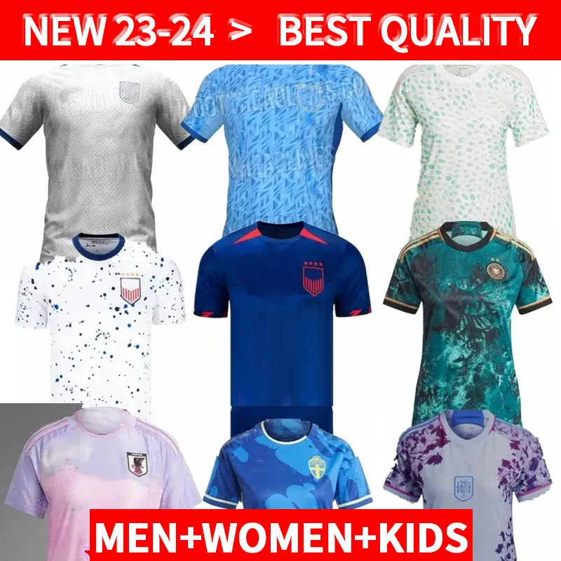 

2023 World football women french USA englands Mexico SWEDEN JAPAN COLOMBIA WOMEN SOCCER JERSEYS SPAIN GERMANY home away 23 24 jersey football shirts lady sets woman, Men away en