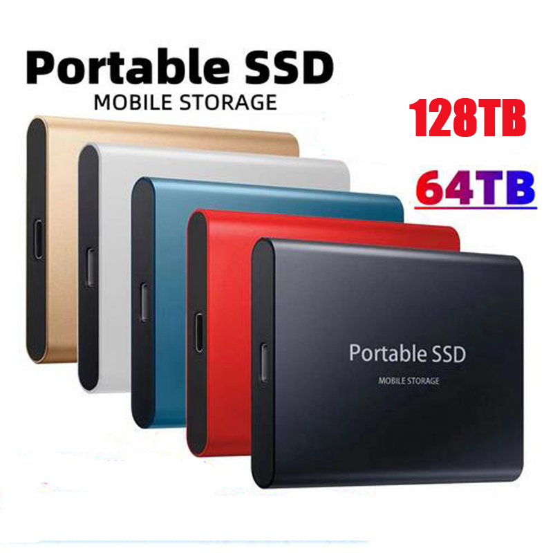 

Hard Drives Portable SSD Type-C USB 3.1 4TB 6TB 16TB 30TB 64TB 128TB Drive 2TB External M.2 Mini Hight Speed for Laptop Desktop AMD Computer Flash Memory Disk