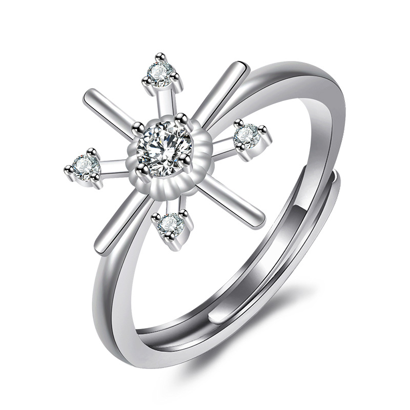 

Cross Rings with AAA Cubic Zirconia Brilliant Women Adjustable Rings for Fashion Party Gift