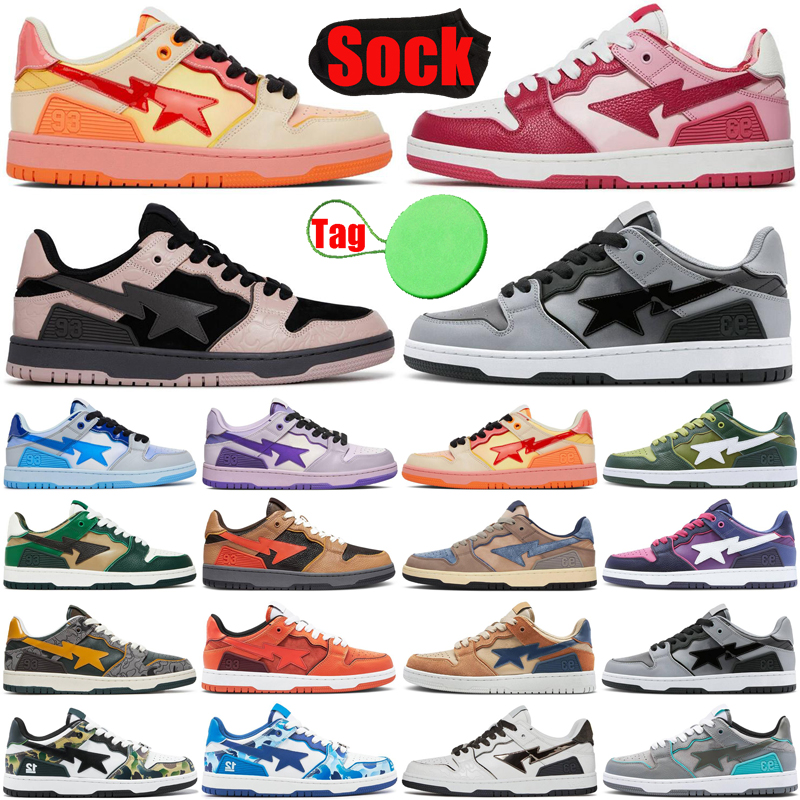 

sk8 sta designer shoes for men women platform sneakers Black Camo Orange Purple mens womens casual trainers luxury Plate-forme, 35