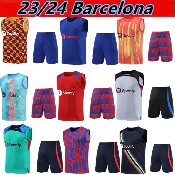 

23/24 Barcelona ANSU FATI Tracksuit Camisetas de football 2023-2024 LEWANDOWSKI GAVI Short Sleeve Tracksuit TRACKSUIT Men and Barca Suits Adult Training Suit, Multi