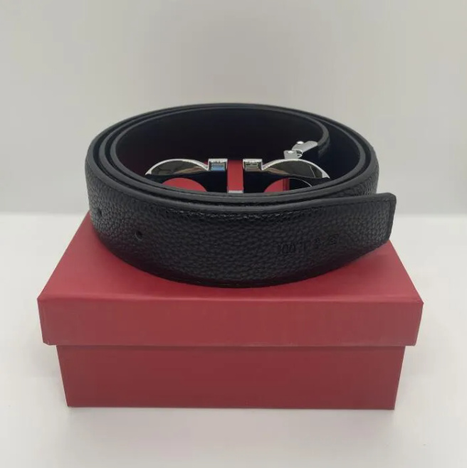 

Big buckle genuine leather belt with box designer men women high-quality mens Fashion belts Width 33mm, Belt +no box