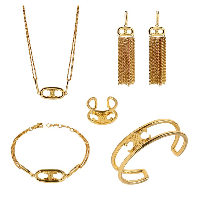 

Knot European and American temperament Jane Arc de Triomphe earrings bracelet necklace
