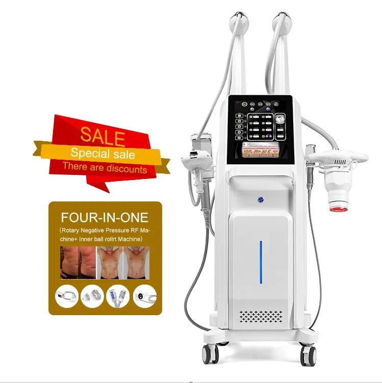 Professional 6 in 1 Vacuum Roller+6MHZ Radio Frequency+180 Mechanical Rotation+Led Full Body Shaping Facial Lift Lymphatic Drainage Device original