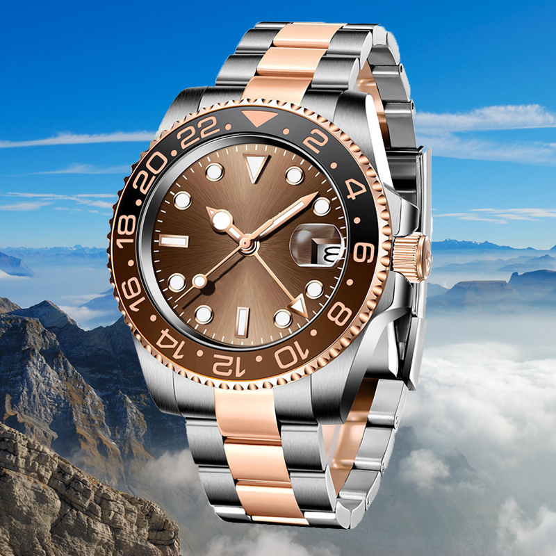 

watch 40mm 2813 movement automatic watches mechanical 50 meters Water Resistsnt Auto Date folding buckle Unidirectional Luminous Sapphire wrist watch dhgate, S12