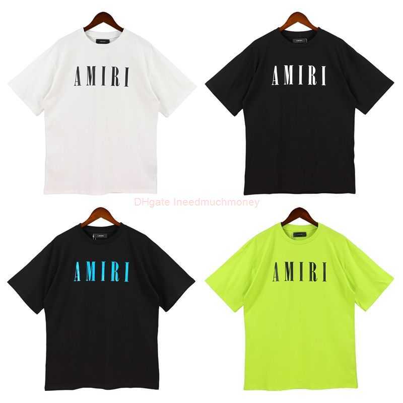 

Designer Fashion Clothing Amires Tees Am Tshirt Amies Classic Letter Printing Short Sleeve Simple Loose Casual High Street Couple Round Neck Tshirt Summer Fashion L