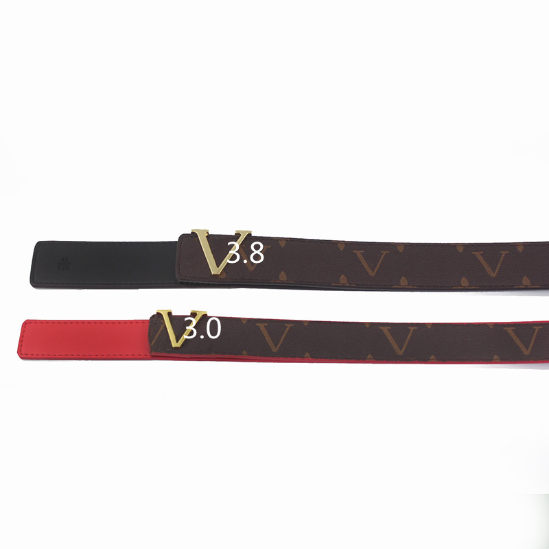 

Men's Belt 3.8 Women's Belt 3.0 Designer Belt Women's Fashion Belt Men's Classic Leather Casual Jeans Monogram pattern with box