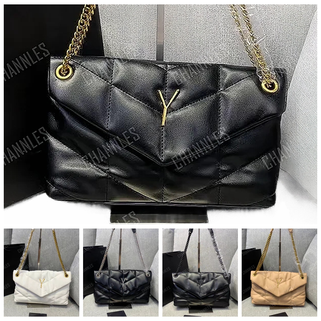 

Shoulder Bag LouLou Chain Strap Designer Flap Handbags Shoulder Bags Caviar Leather Women's Purse Wallet Purses Classic Fashion Luxury Style, Yqc01 silver 23 x 15 x 5 cm