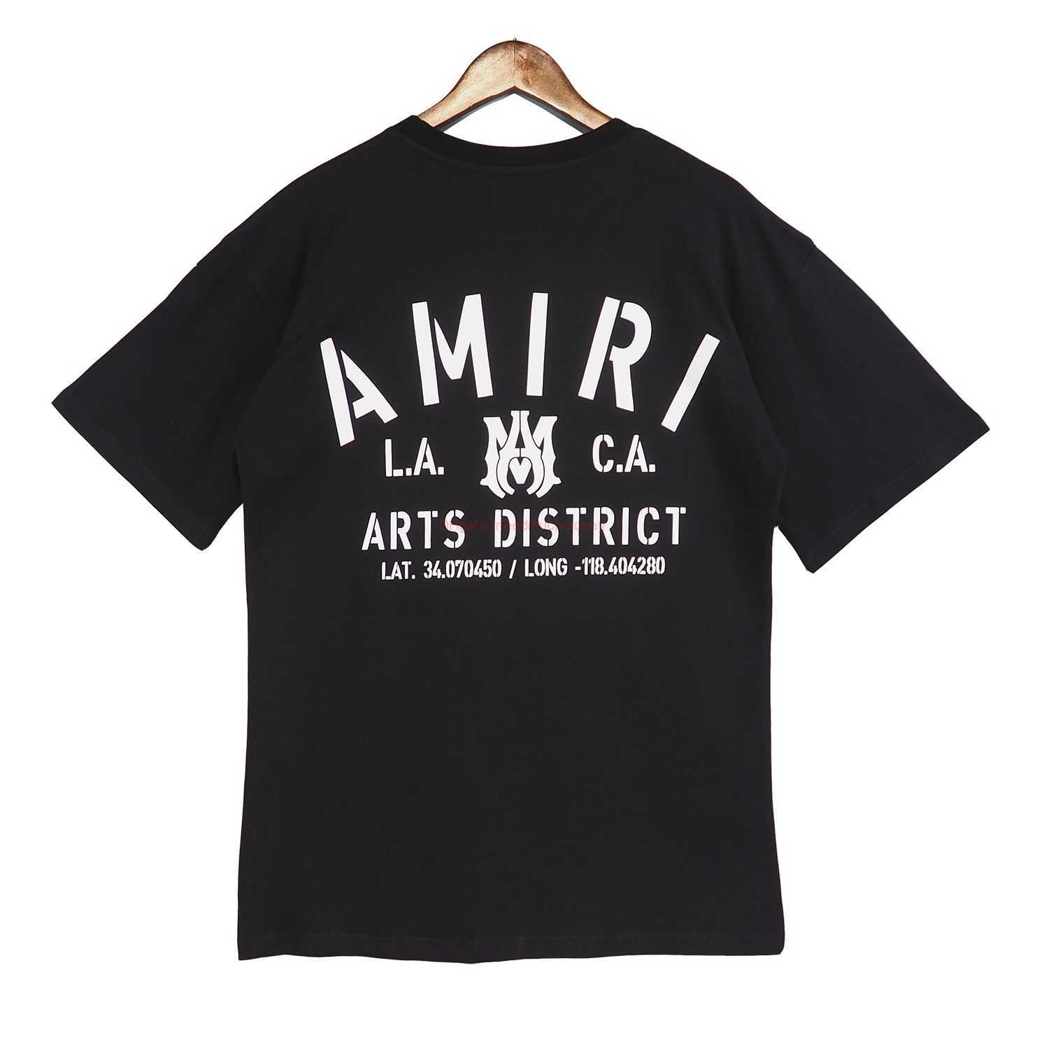 

Designer Fashion Clothing Amires Tees Am Tshirt Amies Fashion Brand High Street Letter Graffiti Print Short Sleeve Casual Loose Mens Womens Cotton Tshirt Luxury Cas, Black (2136 #)