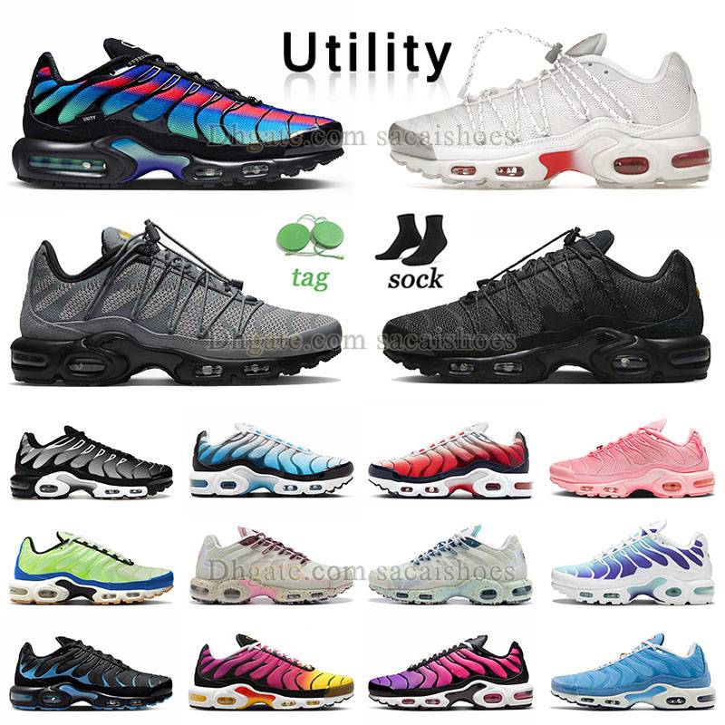 

chaussures tn plus terrascape tns running shoes men women unity utility triple black pink white sliver red grey olive university blue tune requin berlin trainers man, T13 40-46