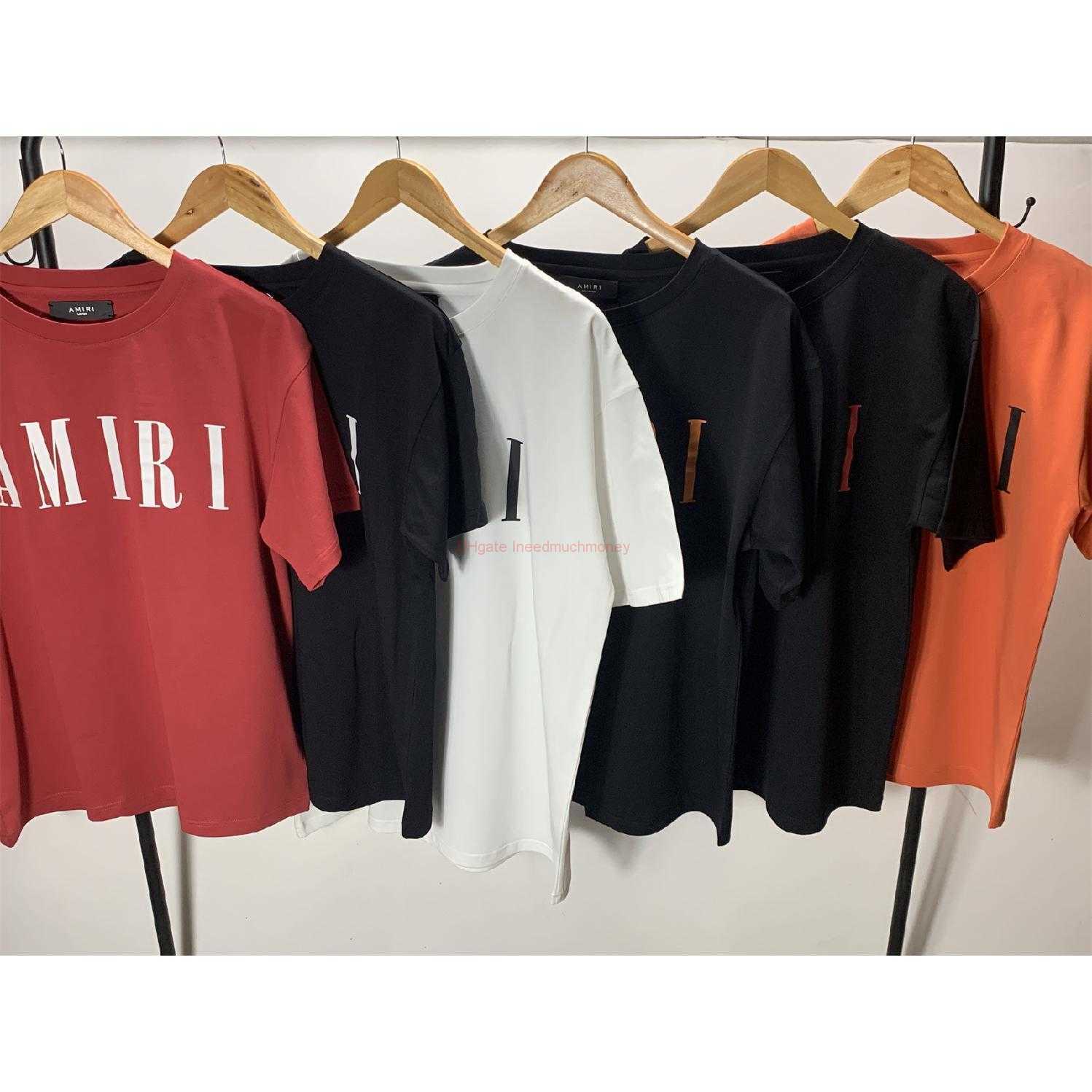 

Designer Fashion Clothing Amires Tees Am Tshirt Amies Summer 19ss New Printed Short Sleeve Mens Womens Fashion Brand Loose Tshirt Luxury Casual Tops Mens Cotton Stre, Black and white