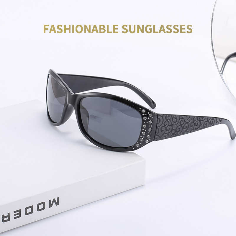 

Frames Classic Fashion Polarized Sunglasses Women's diamond inlaid night vision color changing spectacle frame 8165