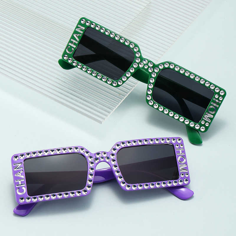 

Sunglasses 2023 new fashion glasses personalized imitation diamond sunglasses 5428