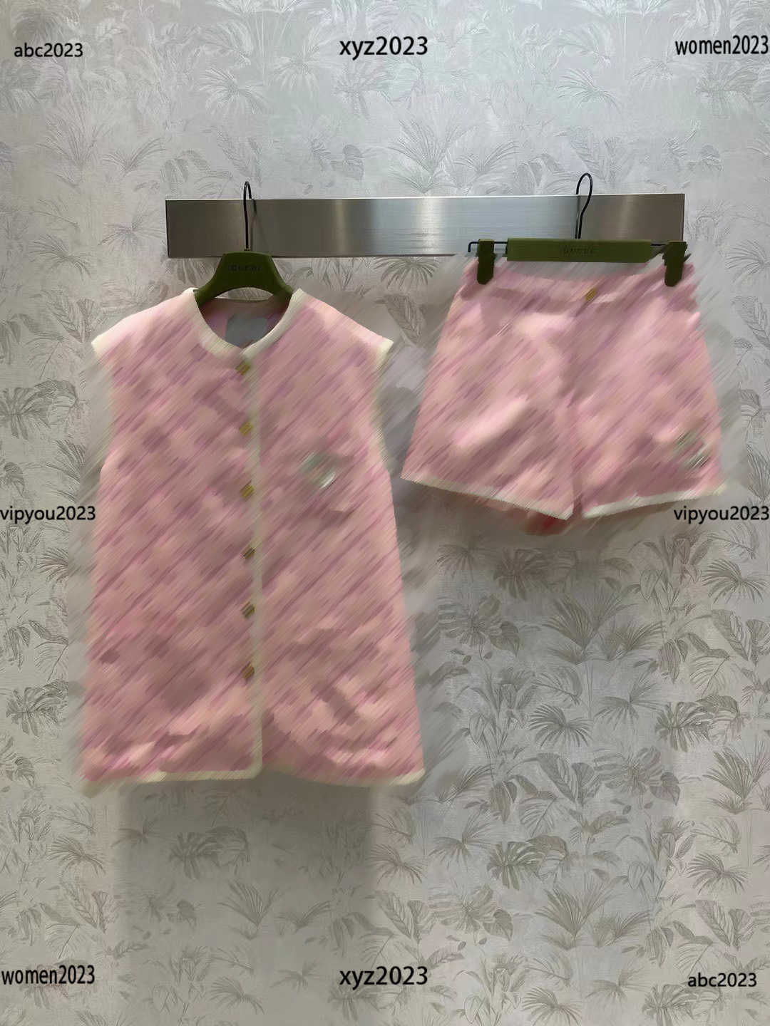 

women's tracksuits designer Summer casual set Size S- 2pcs Single breasted sleeveless vest and letter printed shorts May20, #1