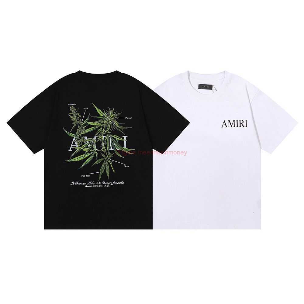 

Designer Fashion Clothing Amires Tees Am Tshirt 2023 Summer New Fashion Brand Amies Pattern Printed Pure Cotton Double Yarn Short Sleeve Tshirt for Men Women Youth Lu, Black