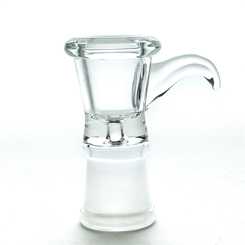 

Transparent thick glass mother vanilla cowhorn bowl 2.3 in 18mm