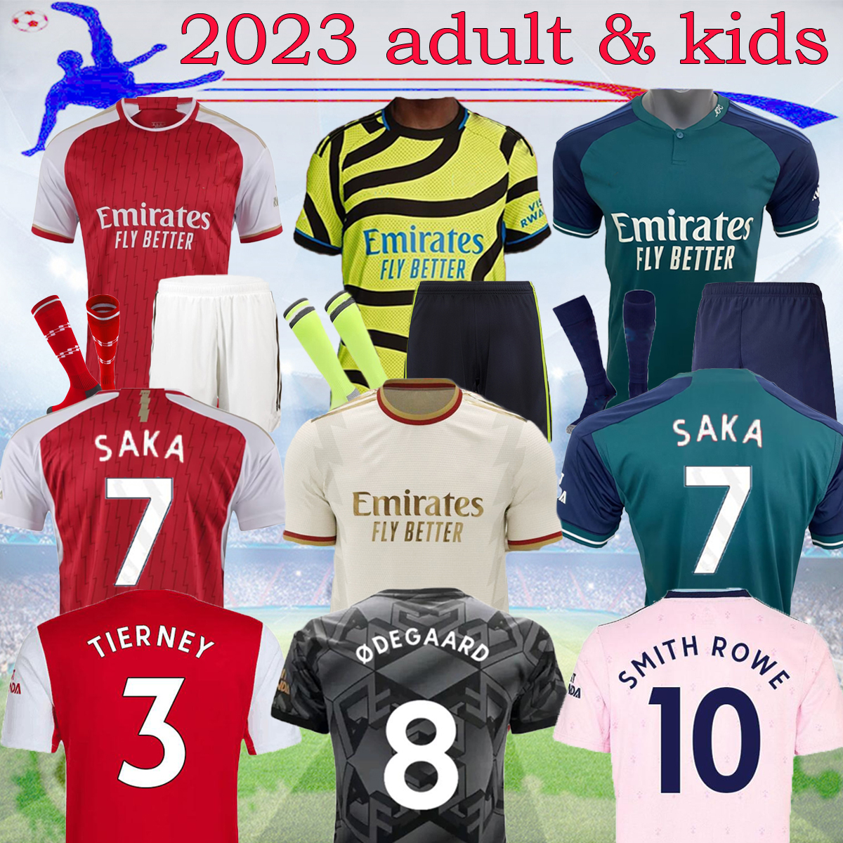 

23 24 SAKA Arsen G.JESUS soccer jerseys special edition Fans kids kit ODEGAARD THOMAS PEPE TIERNEY WILLIAN SMITH ROWE 2023 player football shirt 16-4XL, 23-24 home fans