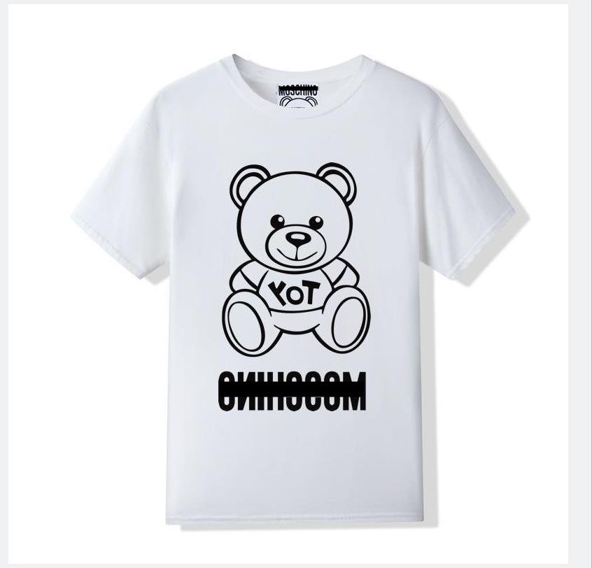 

2023 Moschino Designer high-grade women' cotton T-shirt men' and women' style crewneck short sleeve T-shirt fashion print loose short sleeve T-shirt moschino qm, A+