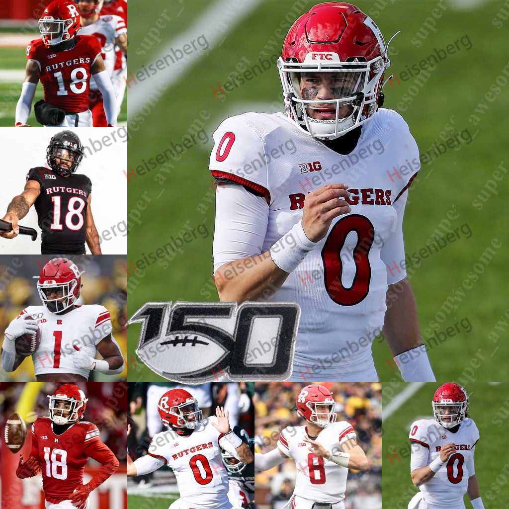 

Rutgers Scarlet Knights Football Jersey Noah Vedral Bo Melton Aaron Young Isaih Pacheco Olakunle Fatukasi Aron Cruickshank Mohamed Toure Mike Tverdov Jones, Red-150th