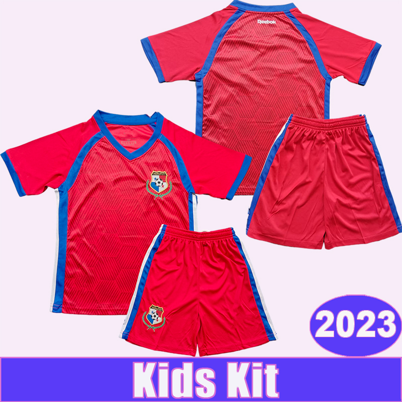 

2023 Panama National Team Kids Kit Soccer Jerseys COX TANNER Home Red Child Suit Football Shirts Short Sleeves Uniforms, Tz13652 2023 home no socks