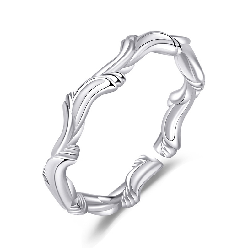

Fashion Band Rings Leaf Design Adjustable Size Statement Ring Jewelry