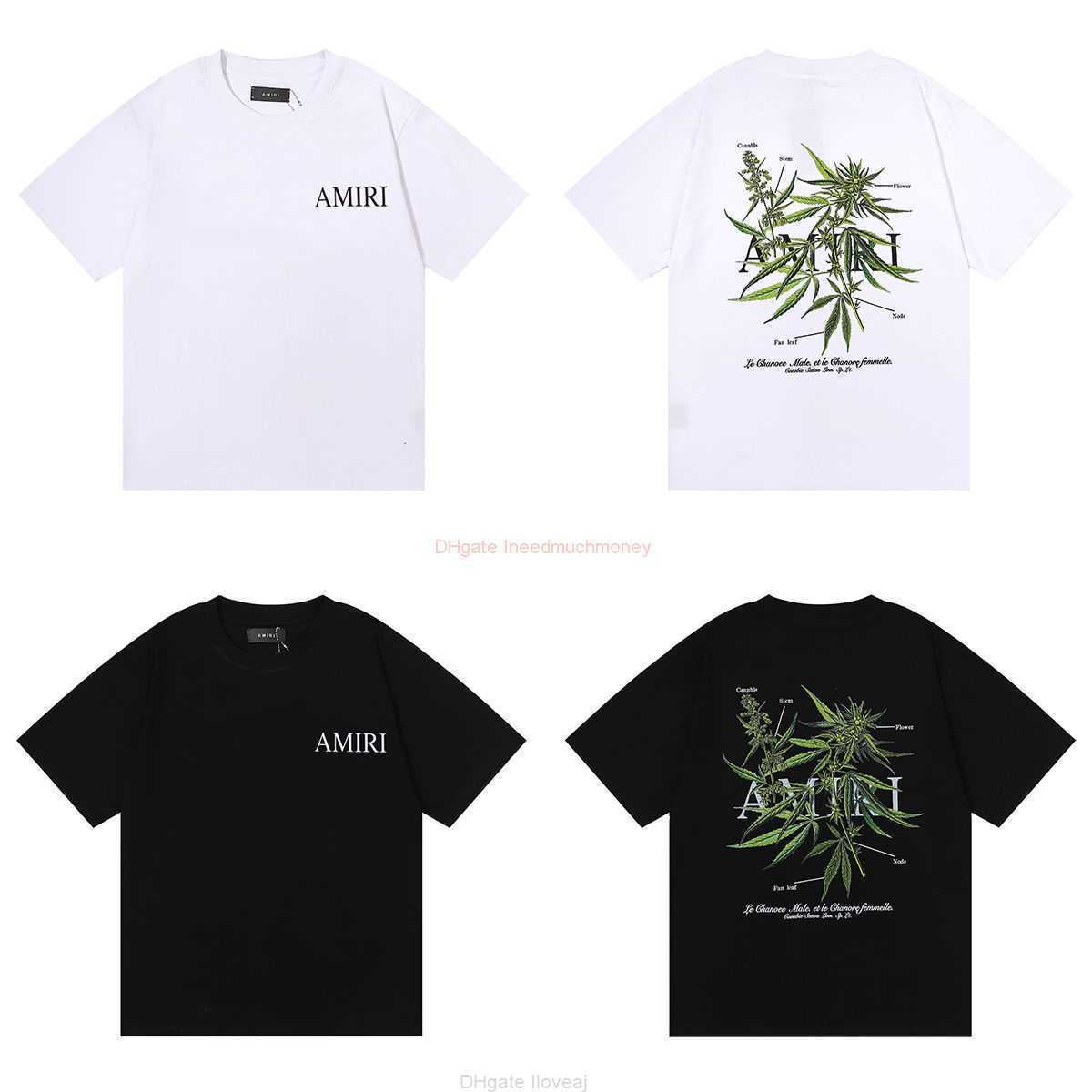 

Designer Fashion Clothing Amires Tees Am Tshirt American Fashion Amies Floral Small Fresh Pattern Printed Cotton Double Yarn Short Sleeve Tshirts for Men Women 2023, White 916