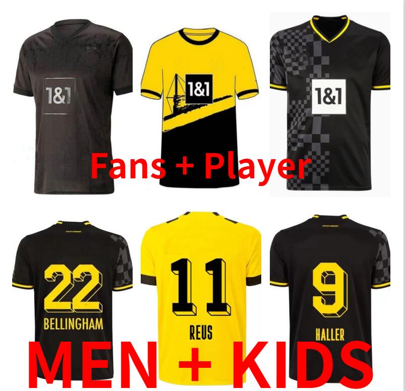 

2023 2024 HALLER soccer jerseys Dortmund 22 23 24 football shirt REUS REYNA DORTMUND NEONGELB BELLINGHAM HUMMELS BRANDT WITSEL men kids kit maillot de foot, Player version