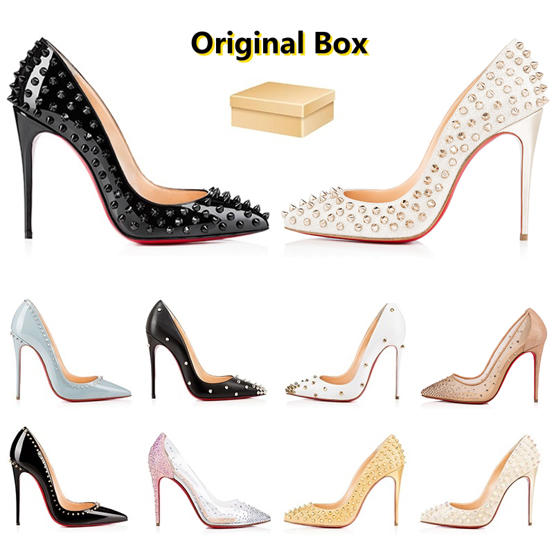 

Designer high heels dress shoes sneakers sneaker women luxury Glitter Rivets triple black white Patent leather suede 8cm 10cm 12 cm party womens wedding shoe 35-44, Color#5