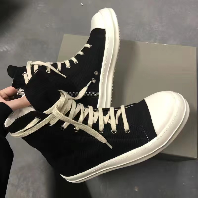 

Designer Rick Owen Seak Boots Mini Snow Canvas High boot breathable Black Lace Up light shoes fashion Genuine autumn winter original buckle with box size 35-46, 13