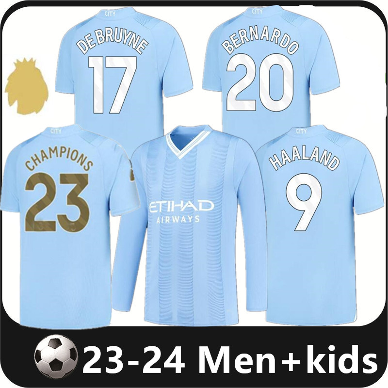 

2023 2024 DE BRUYNE HAALAND Soccer Jerseys FODEN GREALISH MAHREZ MANs cities football shirt BERNARDO PHILLIPS RODRIGO 23 24 YTIC NAM Men kits Kids Equipment S-4XL, Home