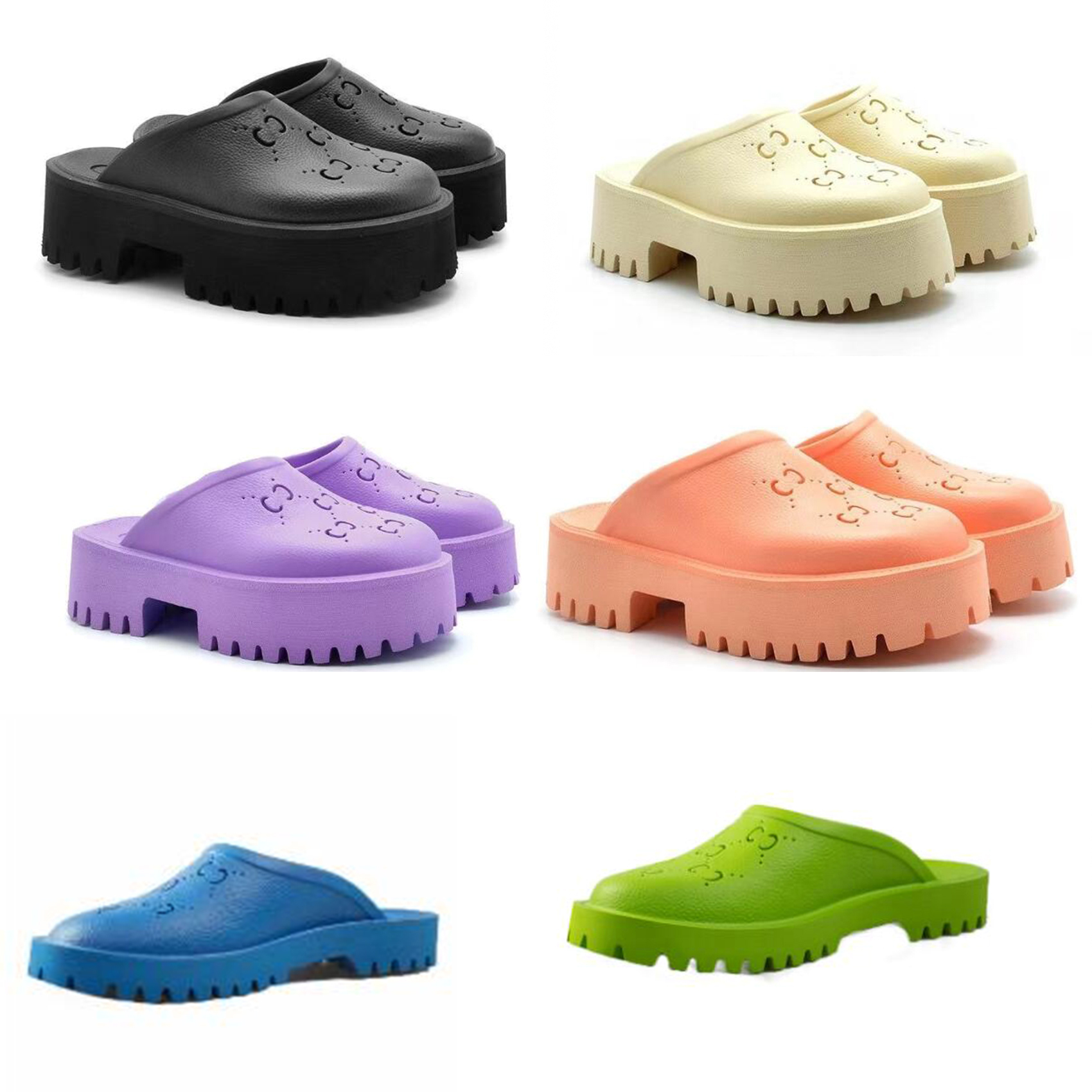 

2023 luxury slippers brand designers Women Ladies Hollow Platform Sandals made of transparent materials fashionable sexy lovely sunny beach woman shoes slippers, #9
