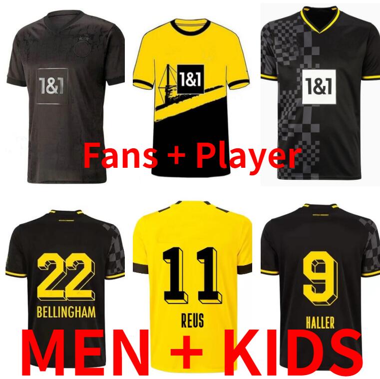 

2023 2024 Borussia HALLER soccer jerseys Dortmund 22 23 24 football shirt REUS REYNA NEONGELB BELLINGHAM HUMMELS BRANDT WITSEL men kids kit maillot de foot