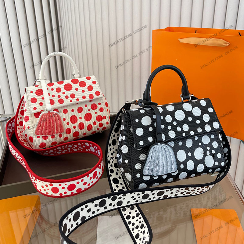 

23ss Women Totes Bags Wave Point Handbag Luxurys Designers Shouder Crossbody Bag Genuine Leather Messenger Ladies Travel Handbags Pouch Purse 20CM, Black