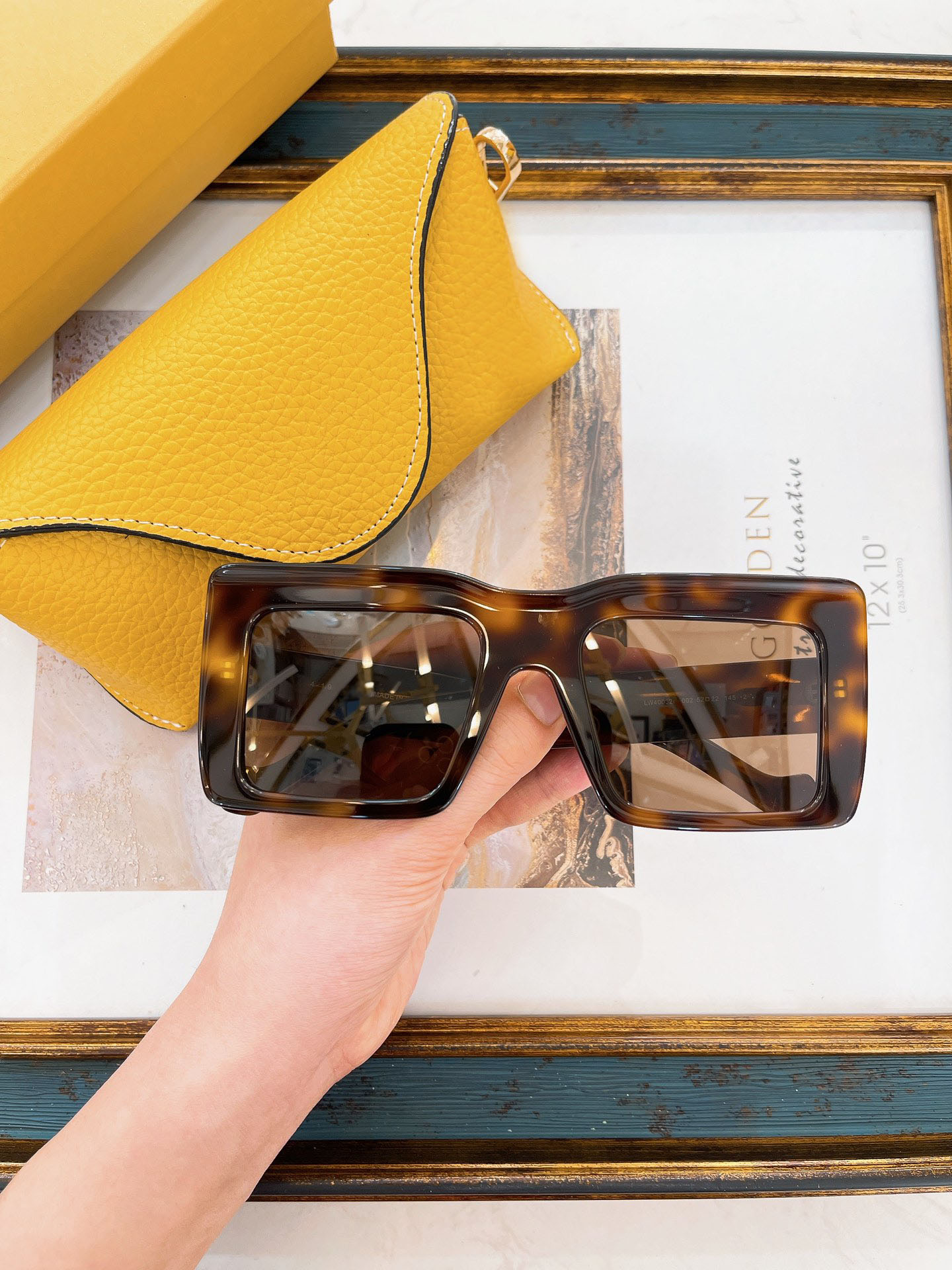 

oversize Mens Sunglasses Cigar Color Womens Square Sunglasses SIZE 52 22 145 Party Personality Fashion Avant Garde