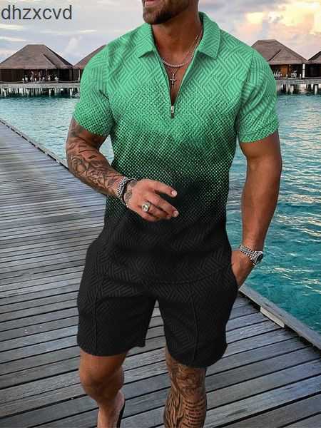 

Fashion Men' Casual Print short Sleeve Shirt Loose Suit Tracksuits For men Summer Hawaii Outfits Sets Two Piece Top and Shorts Set sweatshirt XOZU, 11