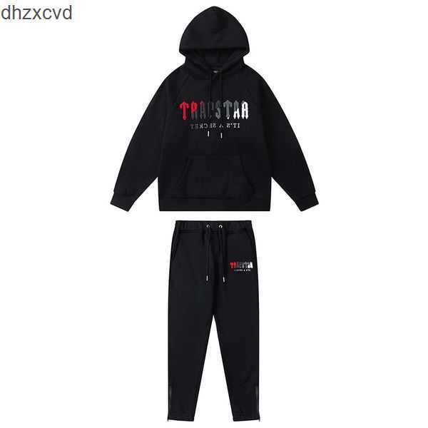 

Black Hoodie Trapstar Tracksuit Rainbow Towel Embroidery Decoding Hooded Men and Women Sportswear Suit R2AN
