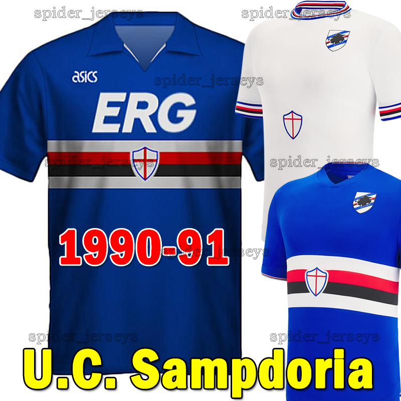 

22 23 U.C. Sampdoria soccer jerseys 2022 2023 home away Retor 1990-91 Vialli #9 Linetty Gabbiadini Jankto Maroni Yoshida THAILAND Murillo football shirts Men Uniform, Sangpuduoliya 22-23 away