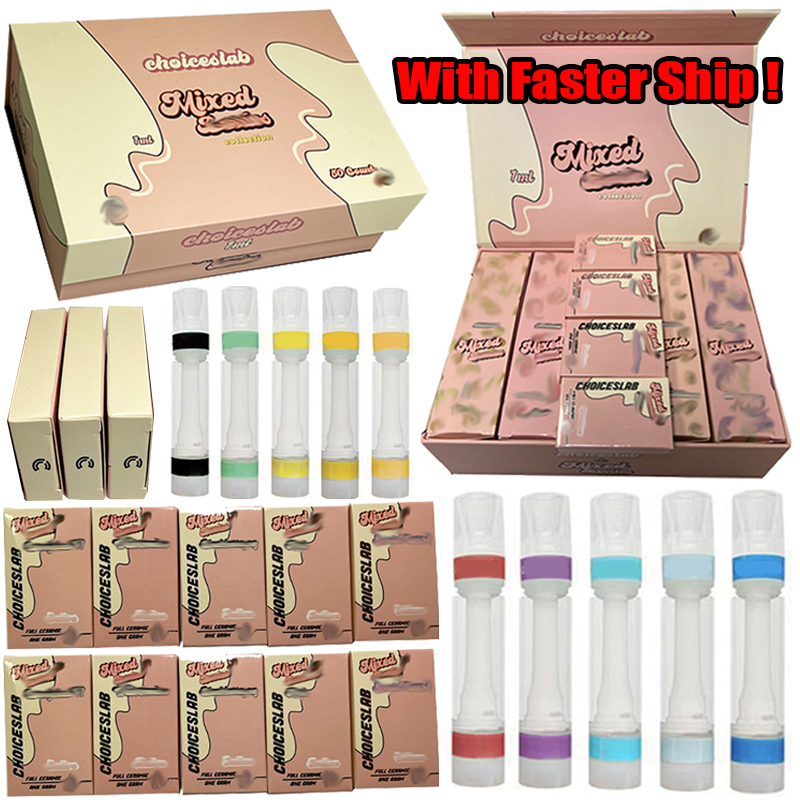 

Choiceslab Vape Cartridges 10 Strains White Full Ceramic Coil 0.8ml Vaporizer Choices Lab Empty 510 Thread D8 Oil Carts Vapes Pen E Cigarette Pink Packaging Wholesale