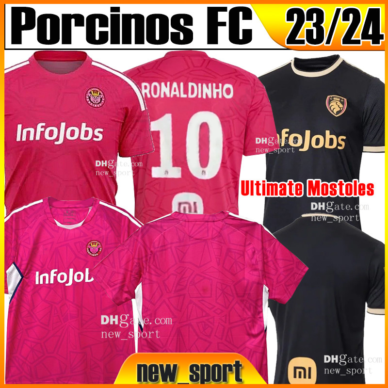 

23 24 Porcinos FC Ultimate Mostoles Soccer Jerseys Pique Ronaldinho #10 sevens Kings League info Chicharito 2023 2024 Casillas King's League of Spain Football shirt, 23 24 new