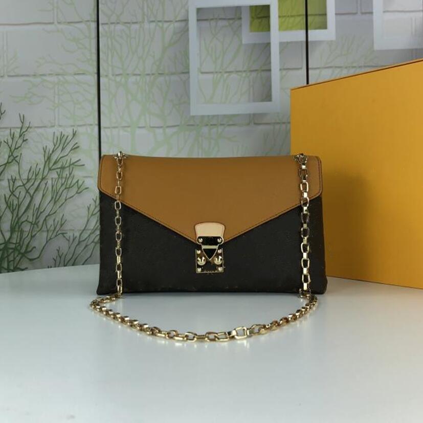 

Women shoulder bag Handbag chain original box serial number date code purse cross body messenger fashion, 41200 black