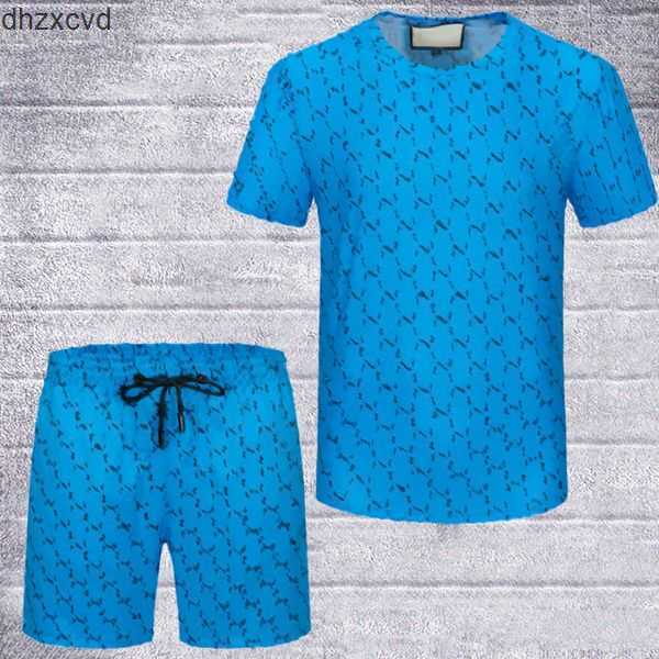 

new Casual Suit Mens Tracksuit Fashion alphabet pattern Summer Sportwear Crew Neck Short Sleeves T-shirt+shorts Color Option High Quality Designer Sportswear ADO9