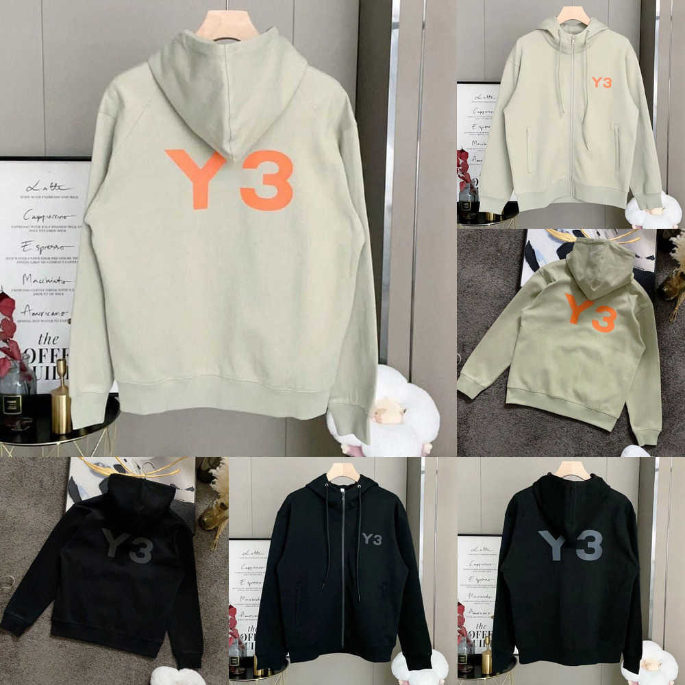 

Sports Brand Hooded Sweater Men Women Hoodies Y3 Designer Hoodie Mens cotton Sweatshirt Zipper Jacket Printed Cardigan Coat Womens Hoody 5xl 3YRZ, Black-sweater