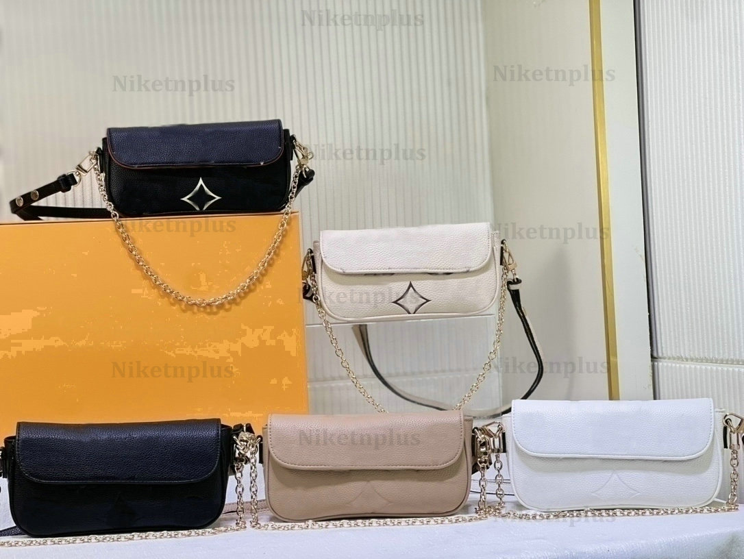 

Womens Designer WOC 2023 Bag WALLET ON CHAIN IVY Mini Flap Cream Black Bicolore Purse M82210 M82154 Luxurys Fashion Clutch Carry Short Shoulder Bags Crossbody, #5