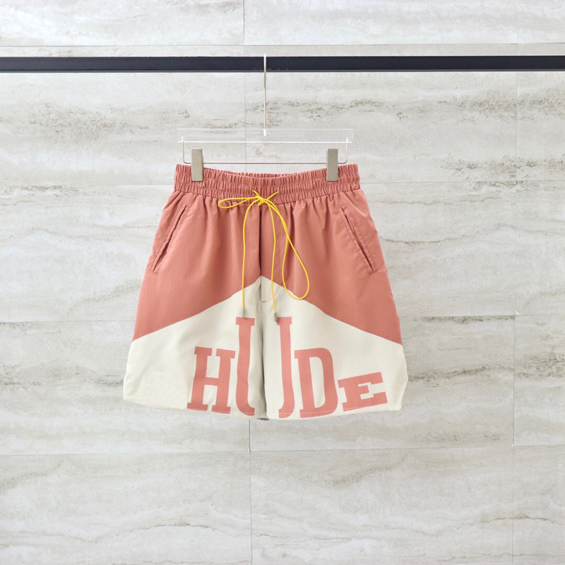 

23ss Summer Men Nylon Beach Shorts Fashion Europe Patchwork Middle Pants Unisex Running Jogging Bottoms Trunks, Black