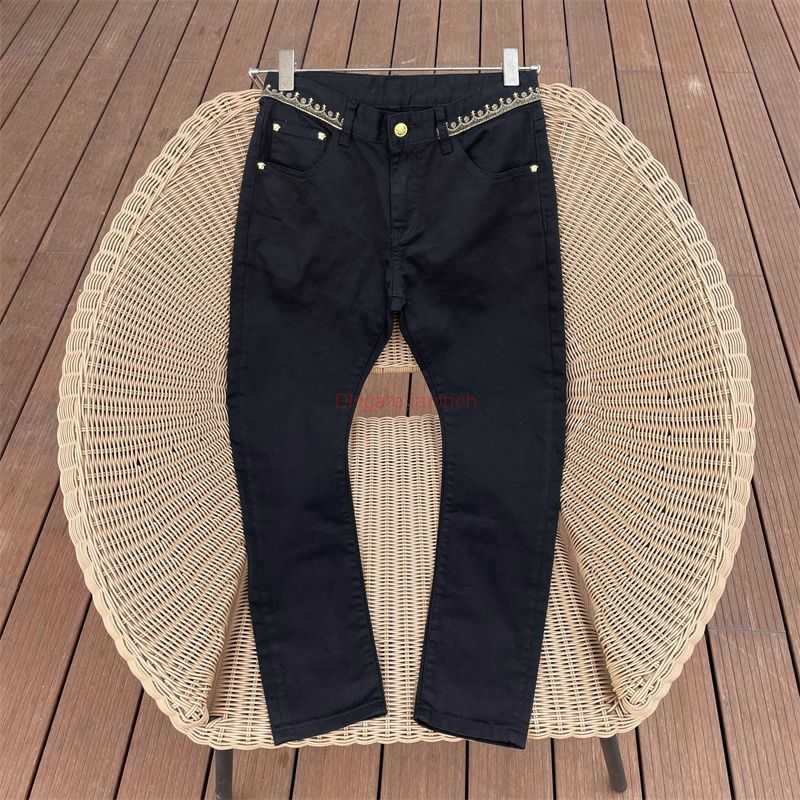 

Designer Clothing Amires Jeans Denim Pants Amies Autumn Winter New Black Waist Embroidered Jeans Mens Fashion Brand Versatile Slim Fit Small Feet Pants Mens Casual P