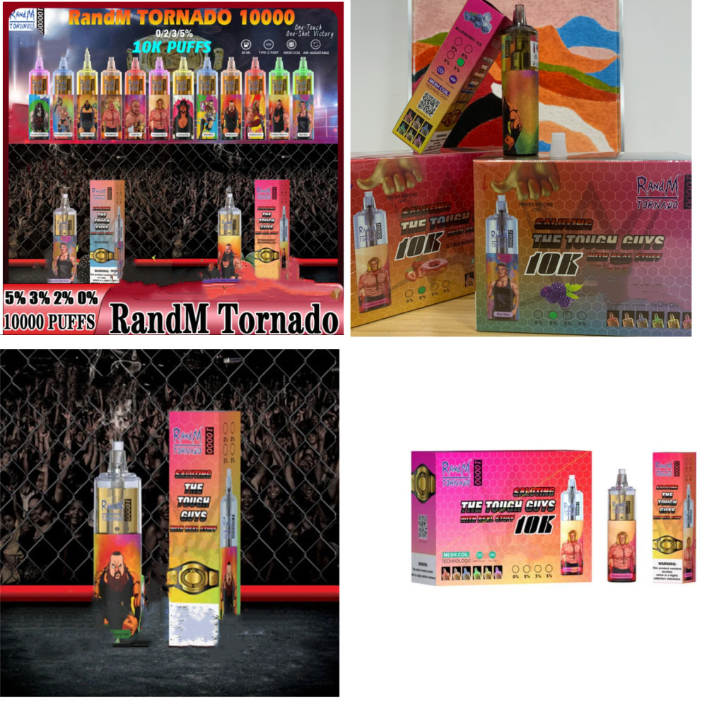 

Authentic RandM Tornado 10000 Plus Vape Pen Electronic Cigarettes Device 850mAh Battery 20ml Pods 10000 Puffs Kit vs xxl max wholesale